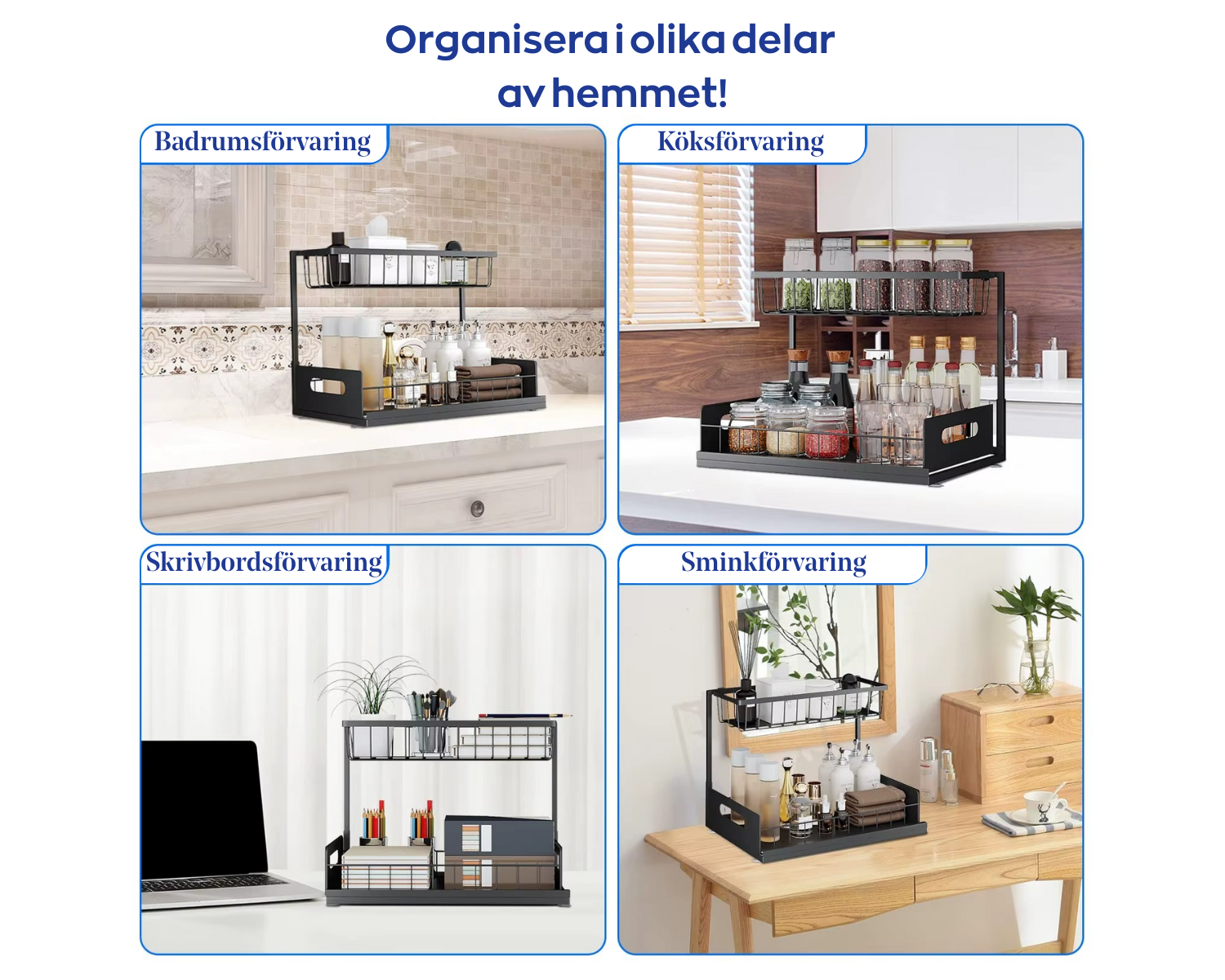 SkåpHavn™ – Smart förvaring för badrum, kök & underskåp