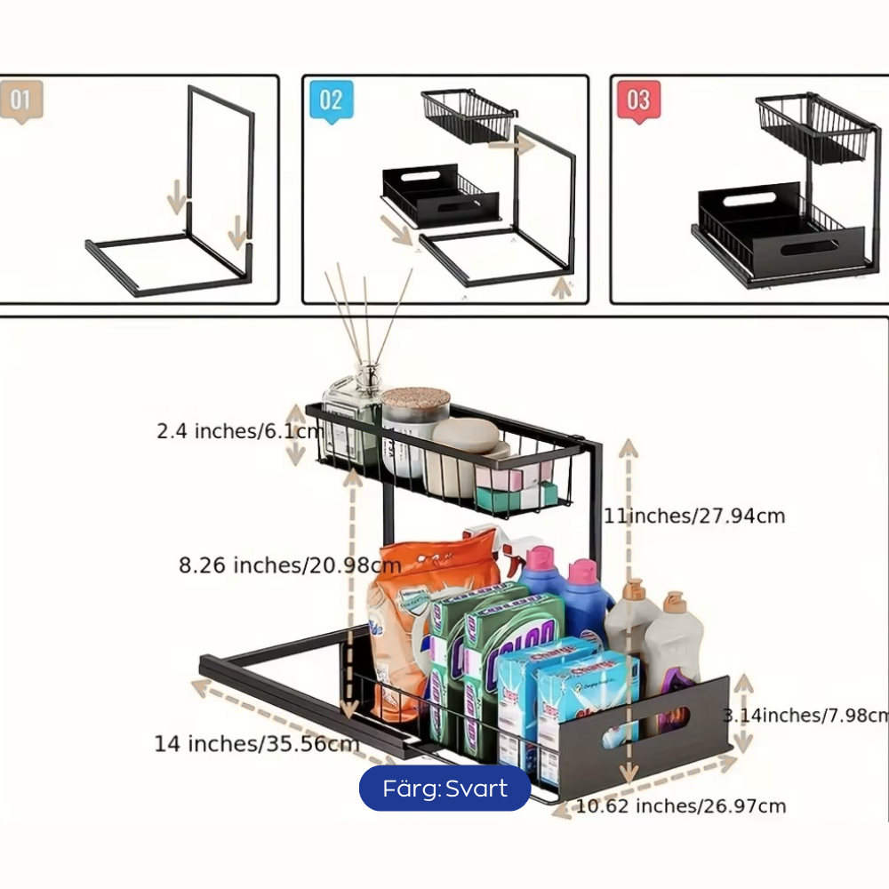 SkåpHavn™ – Smart förvaring för badrum, kök & underskåp